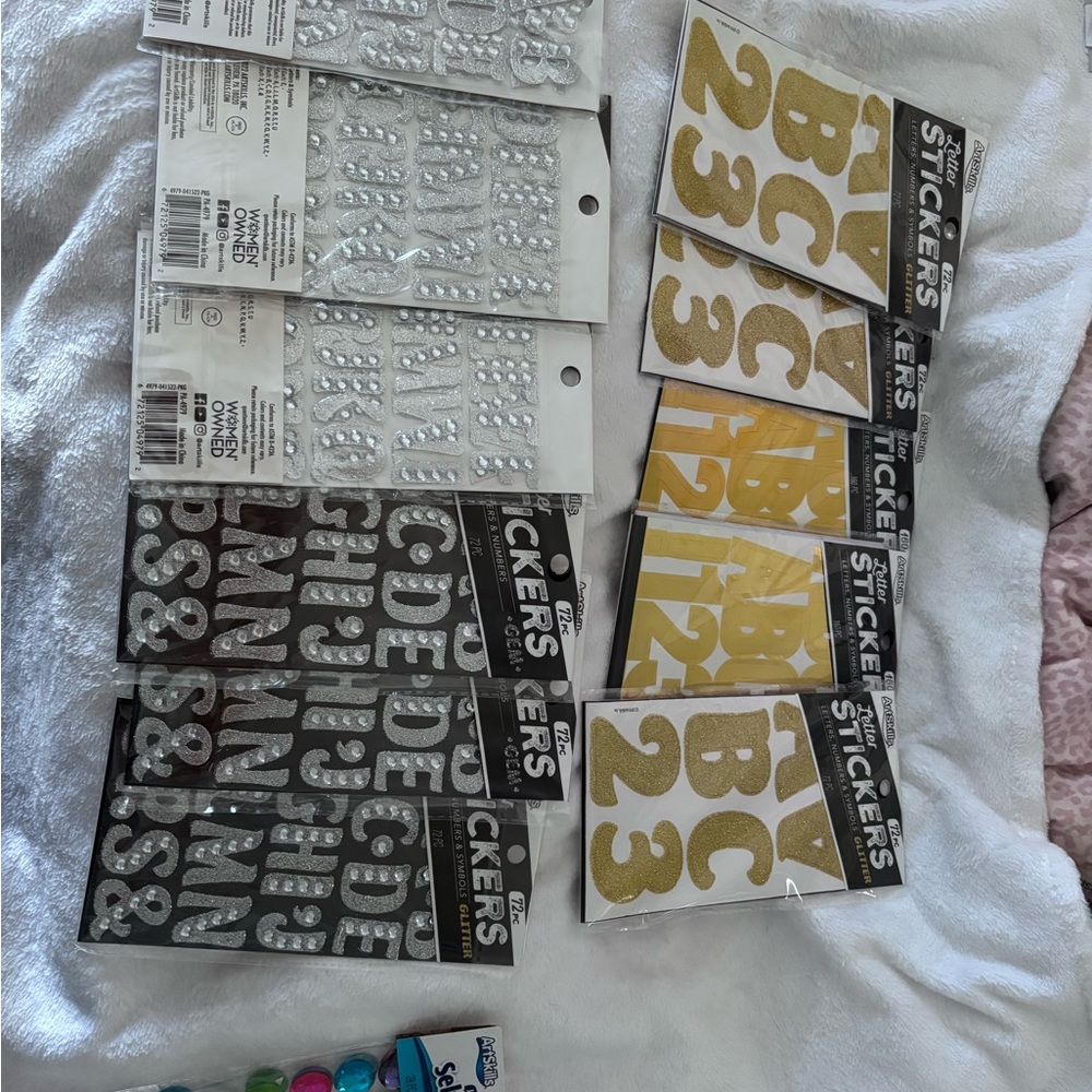 ART SKILLS Letter Stickers 12 packs NWT